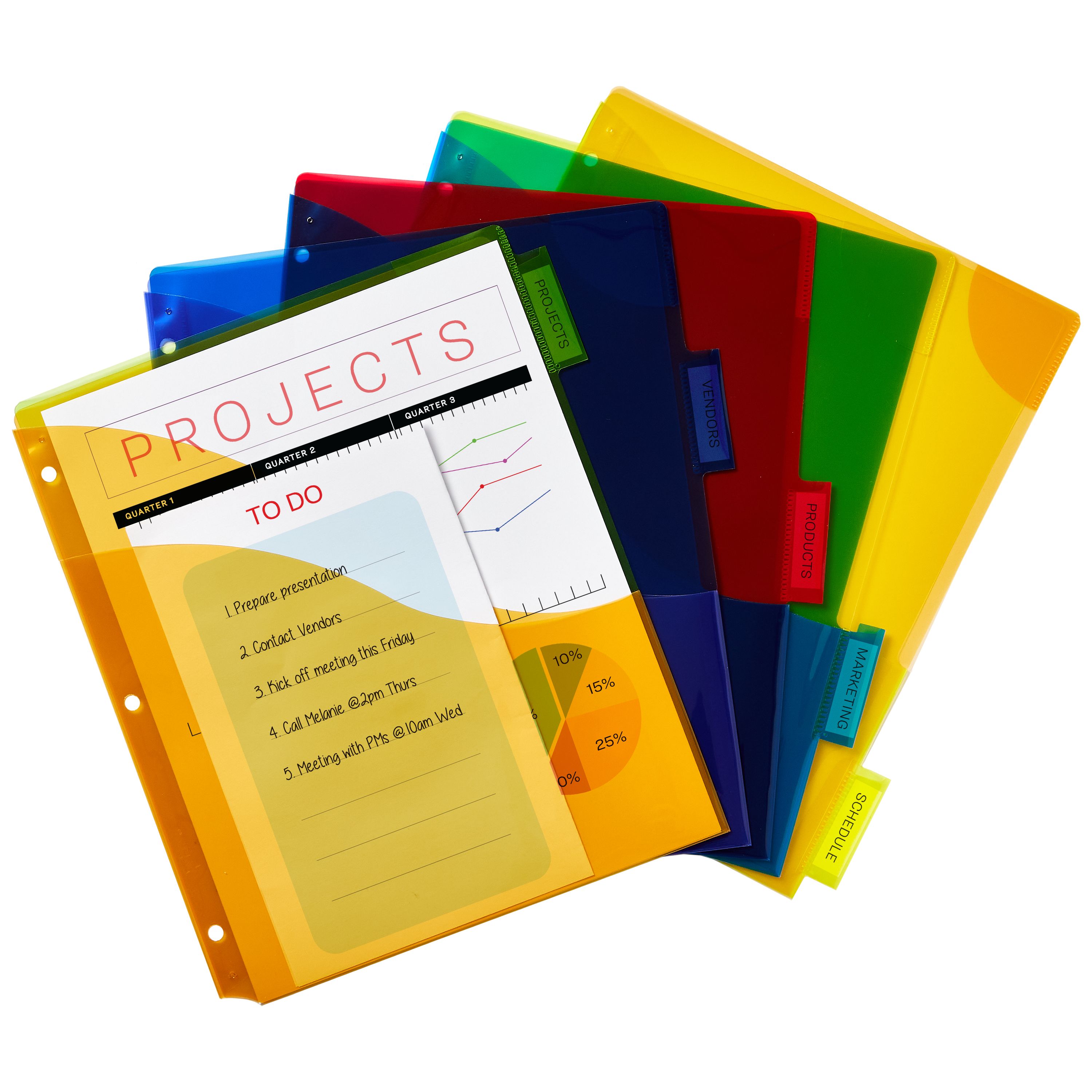 AveryÂ® 5-Tab Plastic Binder Dividers, Big Tabâ„¢ Insertable
